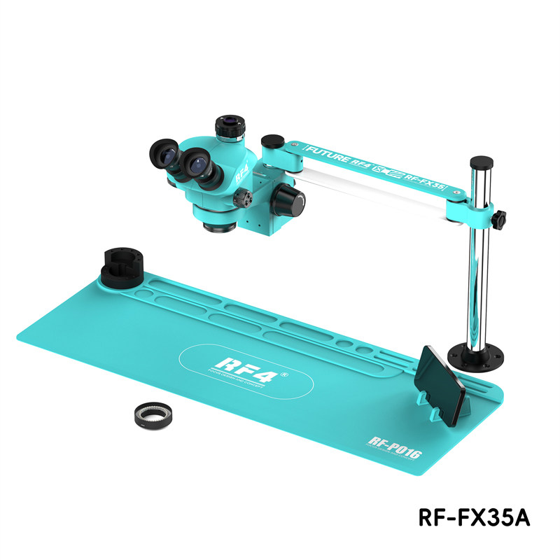 RF4显微镜RF-FX35A三目7-50倍高清目镜自由摆动固定支架维修主板