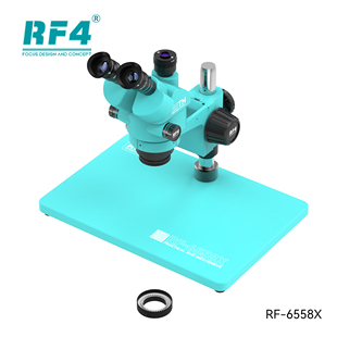 RF4 RF-6558X三目高清显微镜 手机主板维修高倍6.5-58倍连续变焦