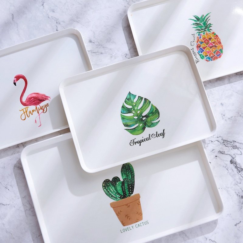 密胺长方形好清洗长方形北欧卡通