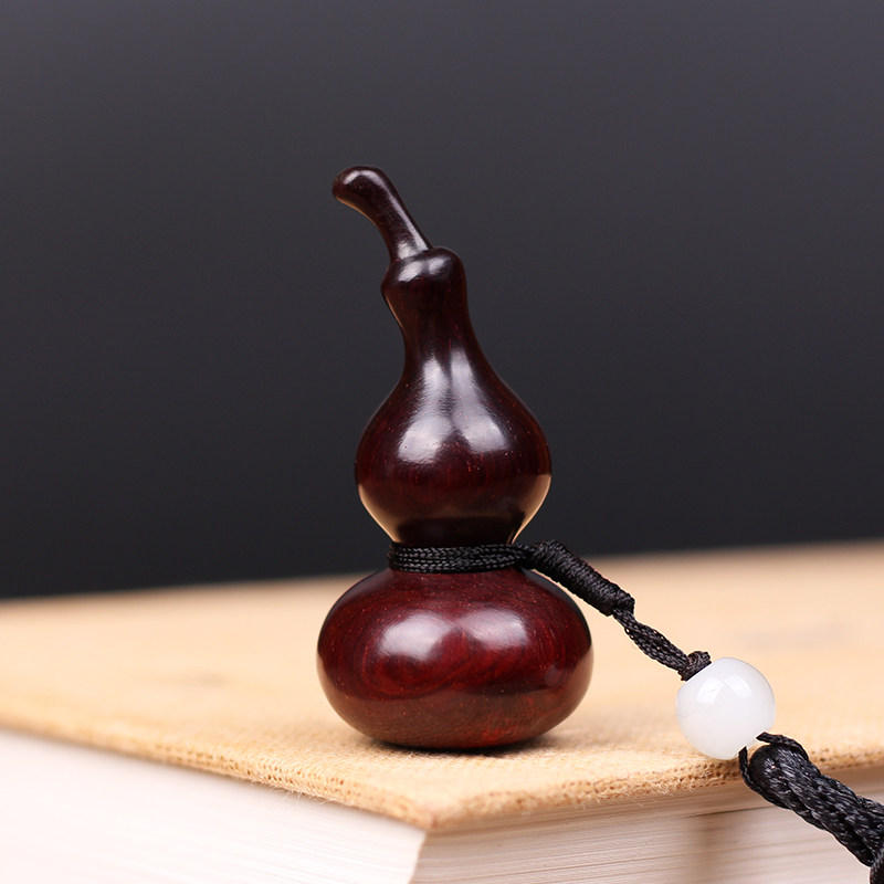 木之言印度小叶紫檀葫芦手把件手捻把玩件文玩木质挂件木雕小摆件