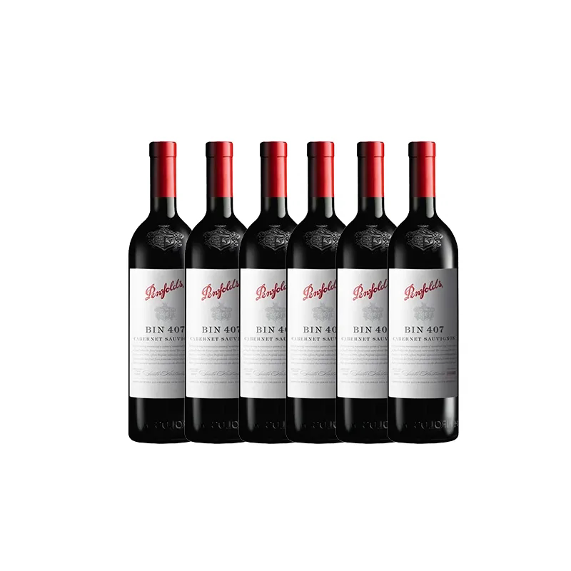澳洲名庄奔富BIN407干红葡萄酒6支（整箱发货）木塞跨境 Penfolds 红箱实拍商品图