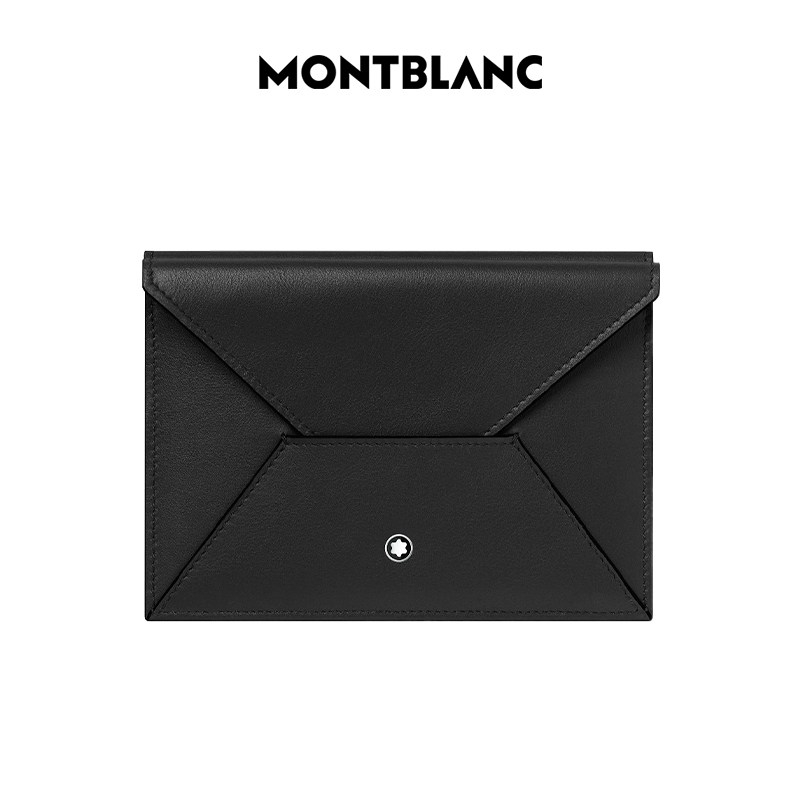 Montblanc/万宝龙男士护照包小牛皮黑色简约便携男士礼物
