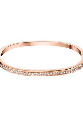 Calvin Klein护刻时尚系列手环满天星情侣简约玫瑰金手镯新款镀金