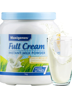 美可卓蓝胖子全脂高钙乳粉中老年成人学生全家奶粉冲饮1kg/罐进口