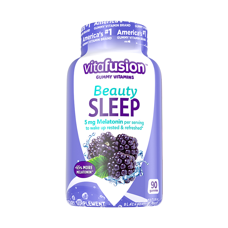 vitafusion美国褪黑素软糖5mg褪黑素软糖90粒睡眠安瓶