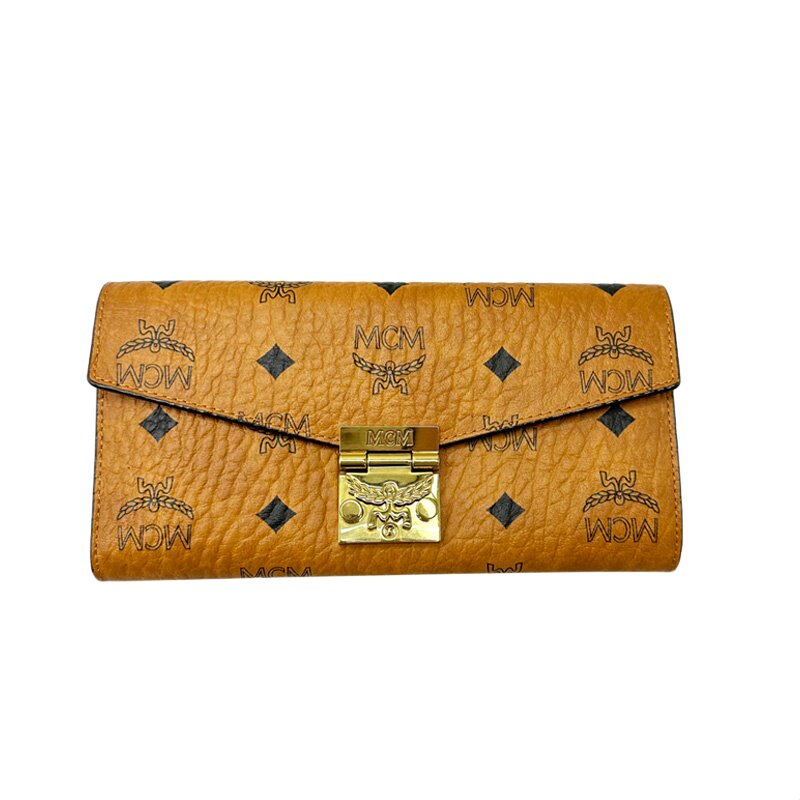 MCM中古95新mcm/小号干邑色链条单肩包手提包