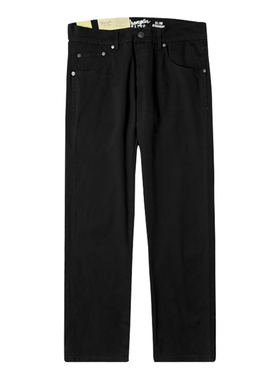 【自营】亏本清仓 Wrangle黑色百搭牛仔裤男士宽松直筒低腰长裤