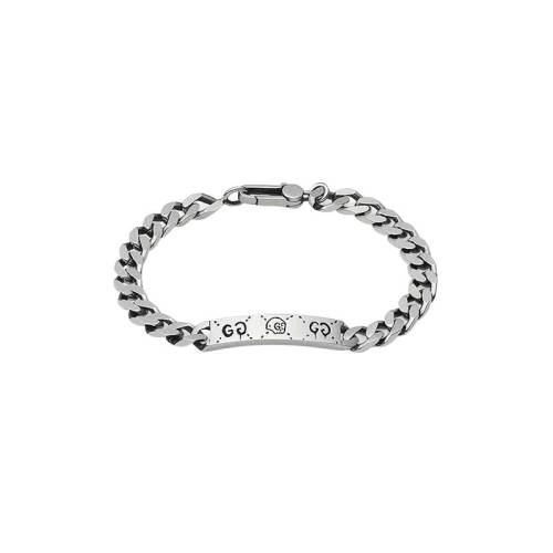 中古99新未使用 Gucci/古驰Ghost系列银链式手链纯银银饰