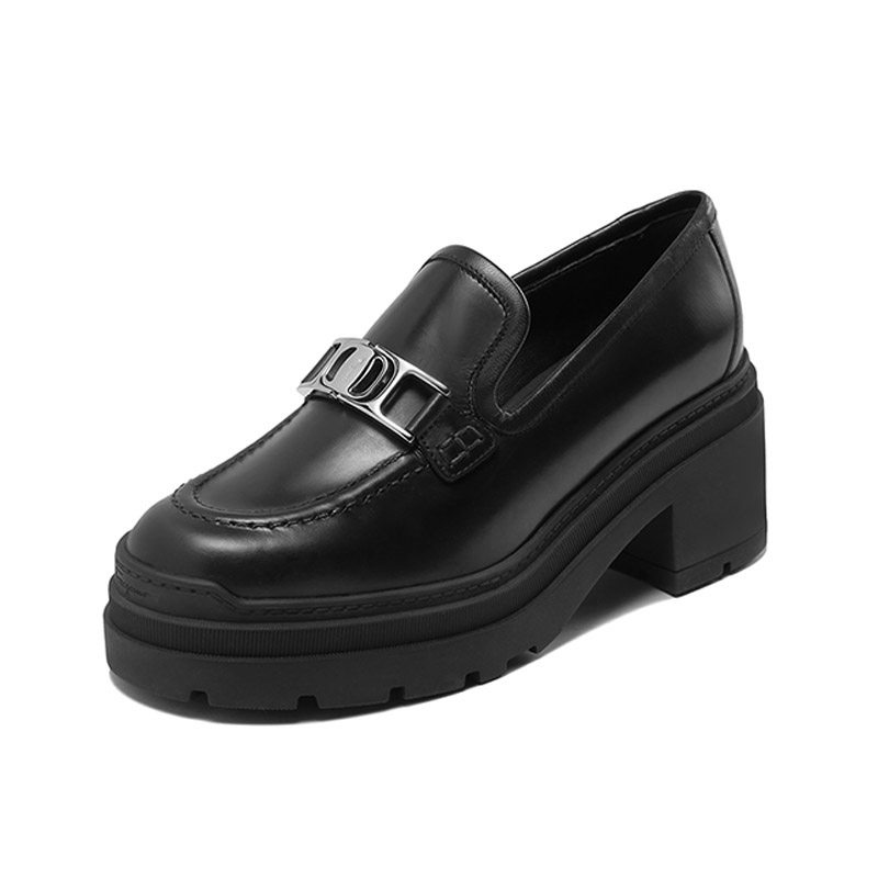 ferragamo菲拉格慕 女士牛皮厚底乐福鞋单鞋皮鞋0753950