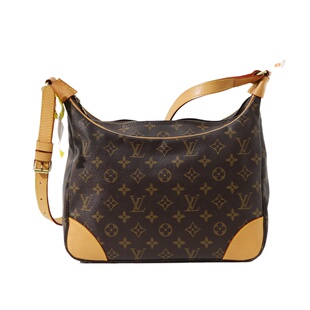 中古95新LV/路易威登老花牛角包女士手提单肩包/植鞣革内里更新