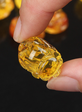 diy散珠精雕手链配饰天然蜜蜡