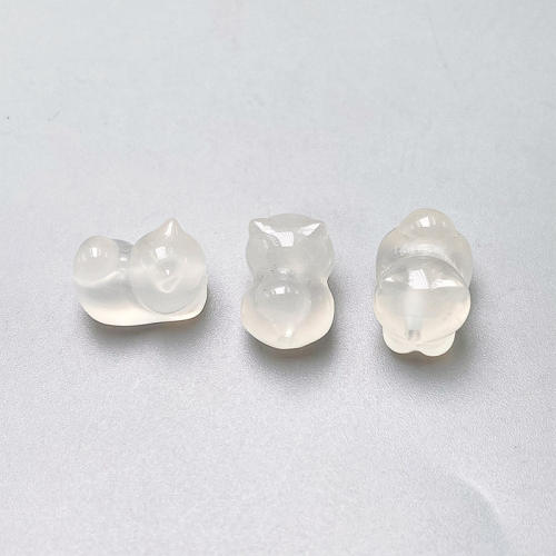 南红荔枝冻配件白玉髓玛瑙荔枝栋猫咪趴趴猫手链DIY饰品厂家批发