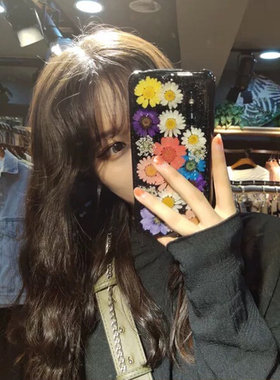 小雏菊r17oppo11s手机壳r15泫雅reno3创意干花真花a91滴胶保护套ins风新款网红女明星同款reno6外壳潮牌小众