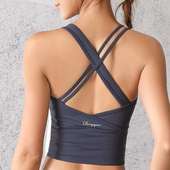 瑜伽运动内衣女防震下垂跑步高强度背心外穿固定杯健身衣文胸套装