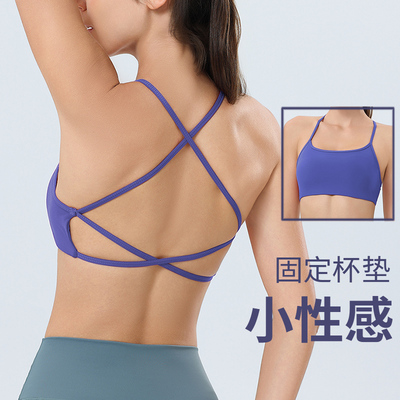 一体杯运动内衣女高强度防震防下垂聚拢健身跑步瑜伽服美背心文胸