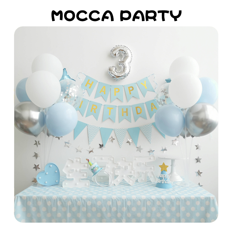 ins风清新生日布置背景墙装饰