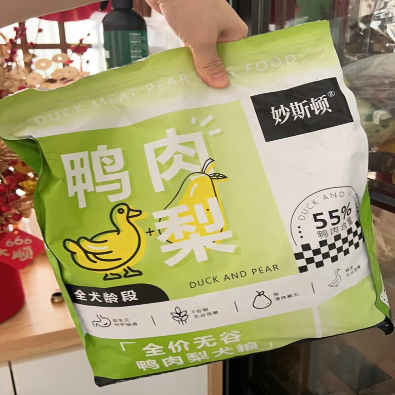 妙斯顿鸭肉梨冻干狗粮去泪痕