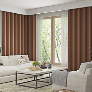 强遮光窗帘布挂钩式2023新款罗马杆一整套卧室客厅加厚遮阳隔断帘