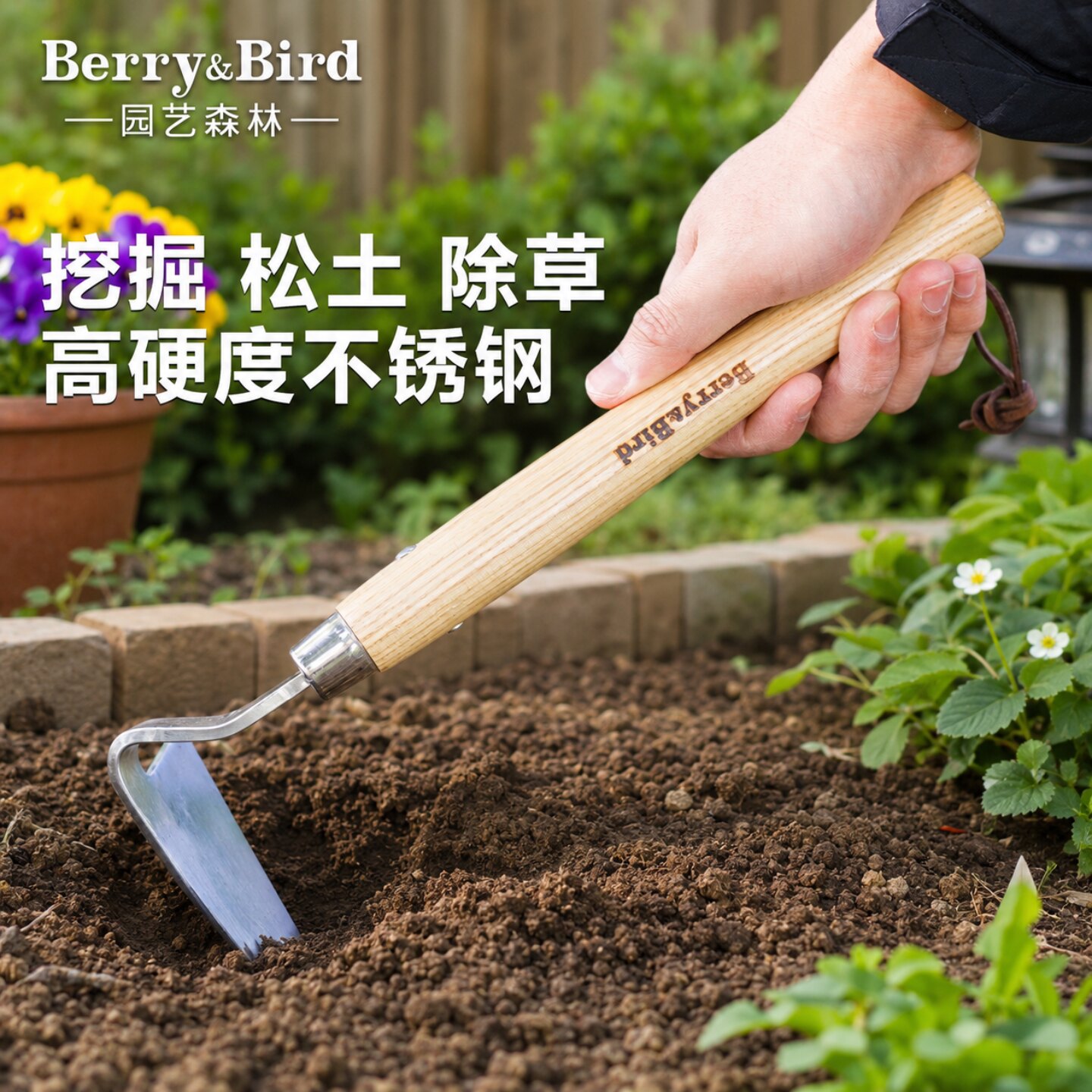 Berry&Bird园艺工具不锈钢小锄头图片