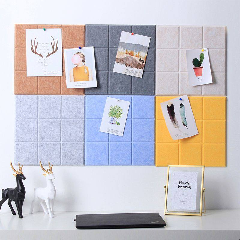 自粘毛毡小方格儿童防护背景墙贴