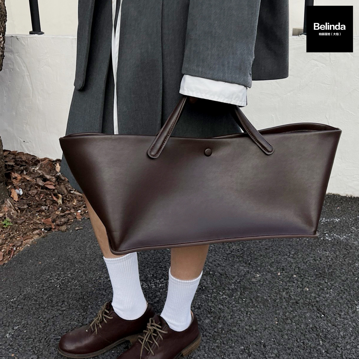 新款头层磨砂牛皮法式简约菜篮子托特包手提肩斜挎复古休闲通勤女,箱包皮具/热销女包/男包,托特包,淘宝优惠券,粉丝福利购,淘宝优惠卷