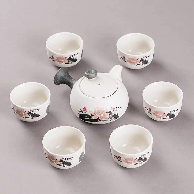 陶瓷雪花釉家用整套中式功夫茶具