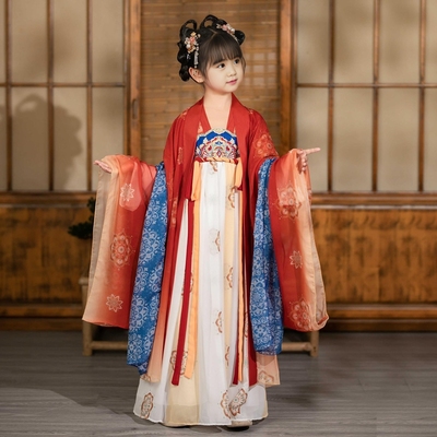 唐宫夜宴汉服女童2025新款秋季超仙中国风公主裙敦煌改良齐胸襦裙