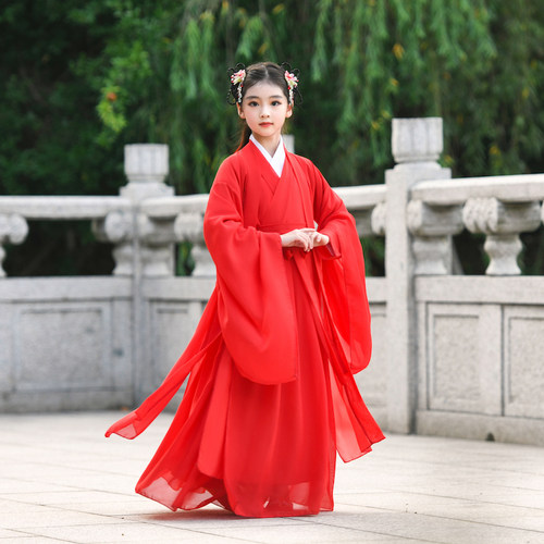 儿童汉服女童春秋款魏晋风