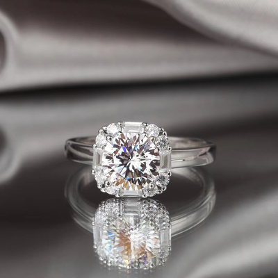 S925银四合院方包戒指女轻奢小众设计感高级气质百搭时尚个性指环