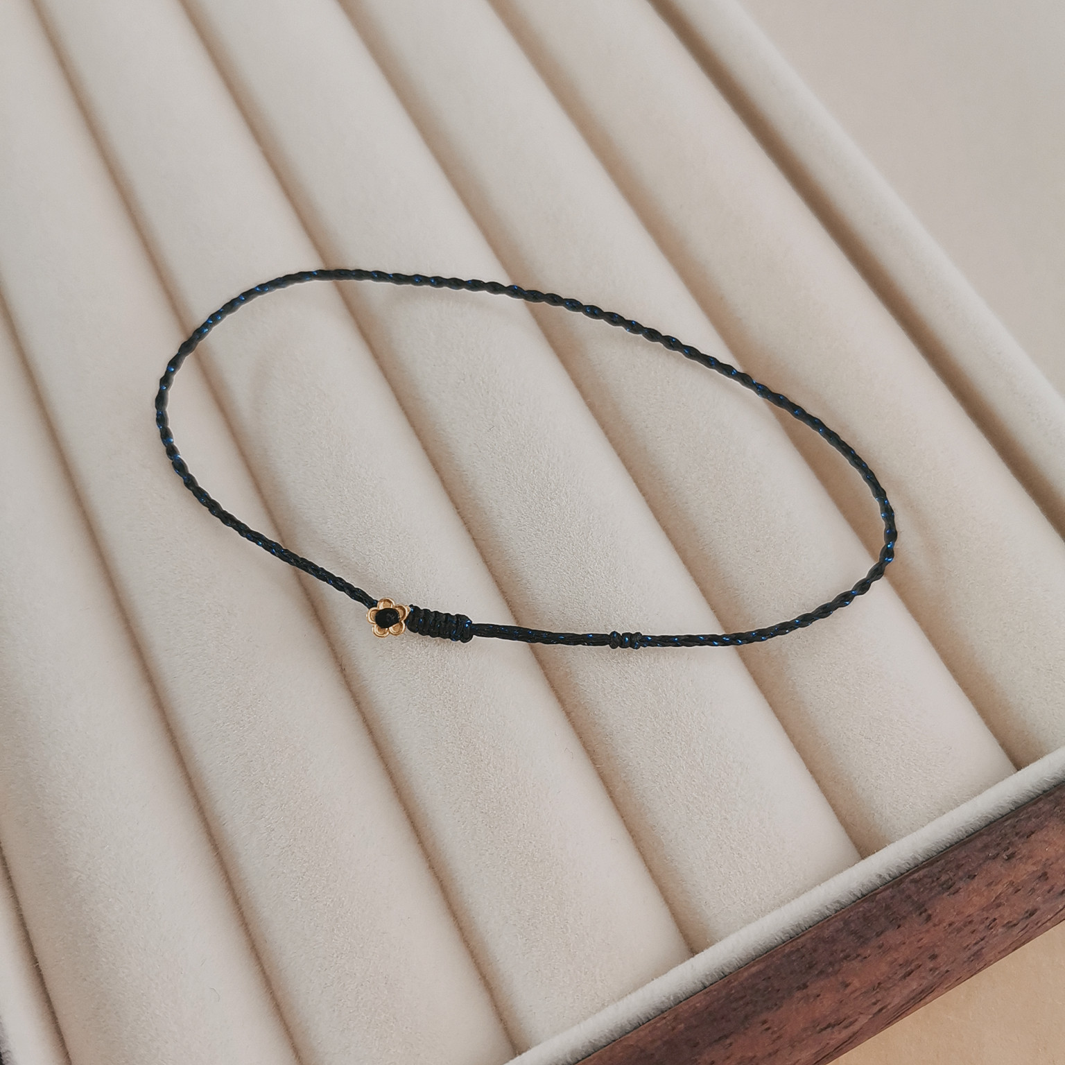 极细款DIY半成品蜡线有钱花手绳可穿转运珠吊坠