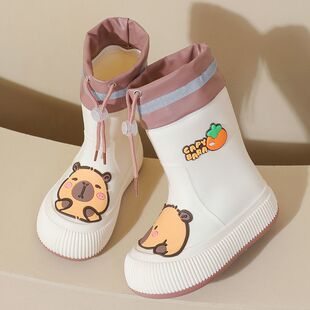 雨鞋新款女款时尚儿童水鞋亲子短筒可爱中筒防滑防水耐磨雨靴胶鞋