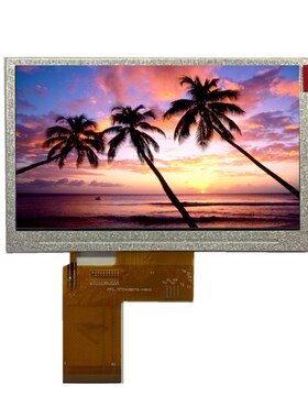 4.3寸800X480 IPS tft液晶屏 40P RGB接口 ST7262驱动带电阻触摸