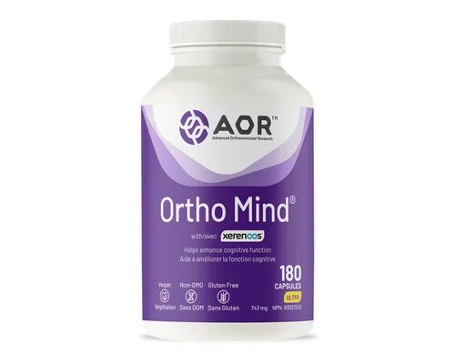 加拿大直邮AOR  Ortho Mind 植物马齿苋提取精华认知胶囊 180粒
