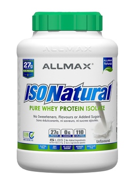 加拿大 AllMAX 分离乳清蛋白粉 大容量5磅 无糖 男女增肌健身补充