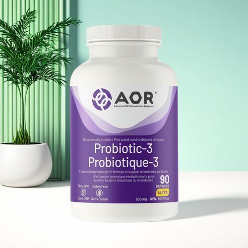 现货 加拿大 AOR Probiotic-3 益生菌 改善菌群 肠道健康 90粒
