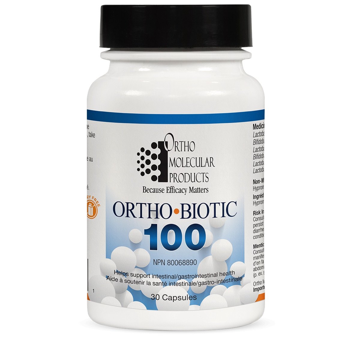美国OrthoMolecular Ortho Biotic100益生菌健康来源肠胃健康30粒