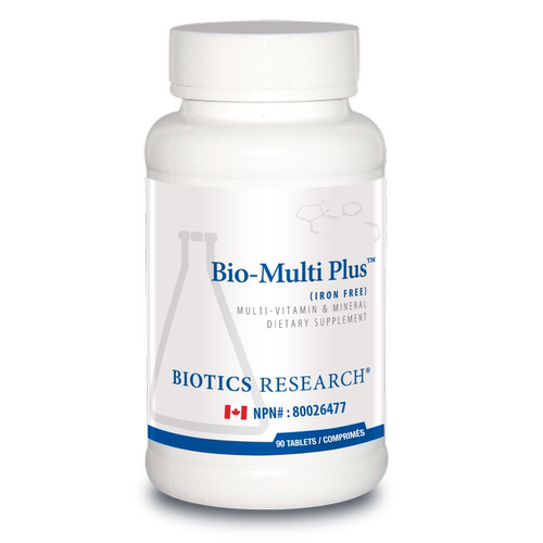 加拿大直邮 Biotics Research Bio-Multi Plus Iron Free 90T