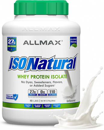 加拿大 AllMAX 分离乳清蛋白粉 大容量5磅 无糖 男女增肌健身补充