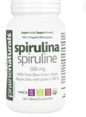 现货 Prairie Naturals Spirulina 有机螺旋藻 360粒