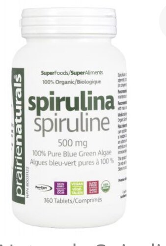 加拿大 Prairie Naturals Spirulina 有机螺旋藻 360粒