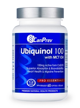 加拿大Canprev Ubiquinol 100泛醇辅酶Q10 with MCT油 还原型60粒