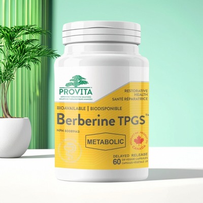 加拿大 Provita Berberine TPGS 小檗碱 血糖平衡支持 铬缓释胶囊