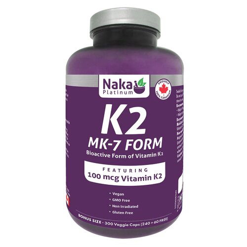 加拿大 Naka platinum 维他命K2 MK-7 形式纳豆提取骨骼健康