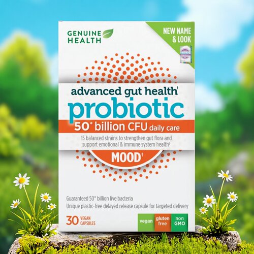 加拿大Genuine Health Probiotic Mood情绪益生菌 500亿 缓释胶囊