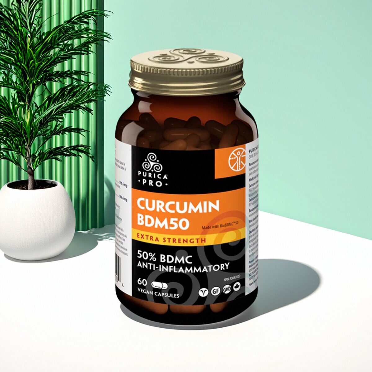 现货 加拿大  Purica Curcumin BDM50 医用级 姜黄素  60粒