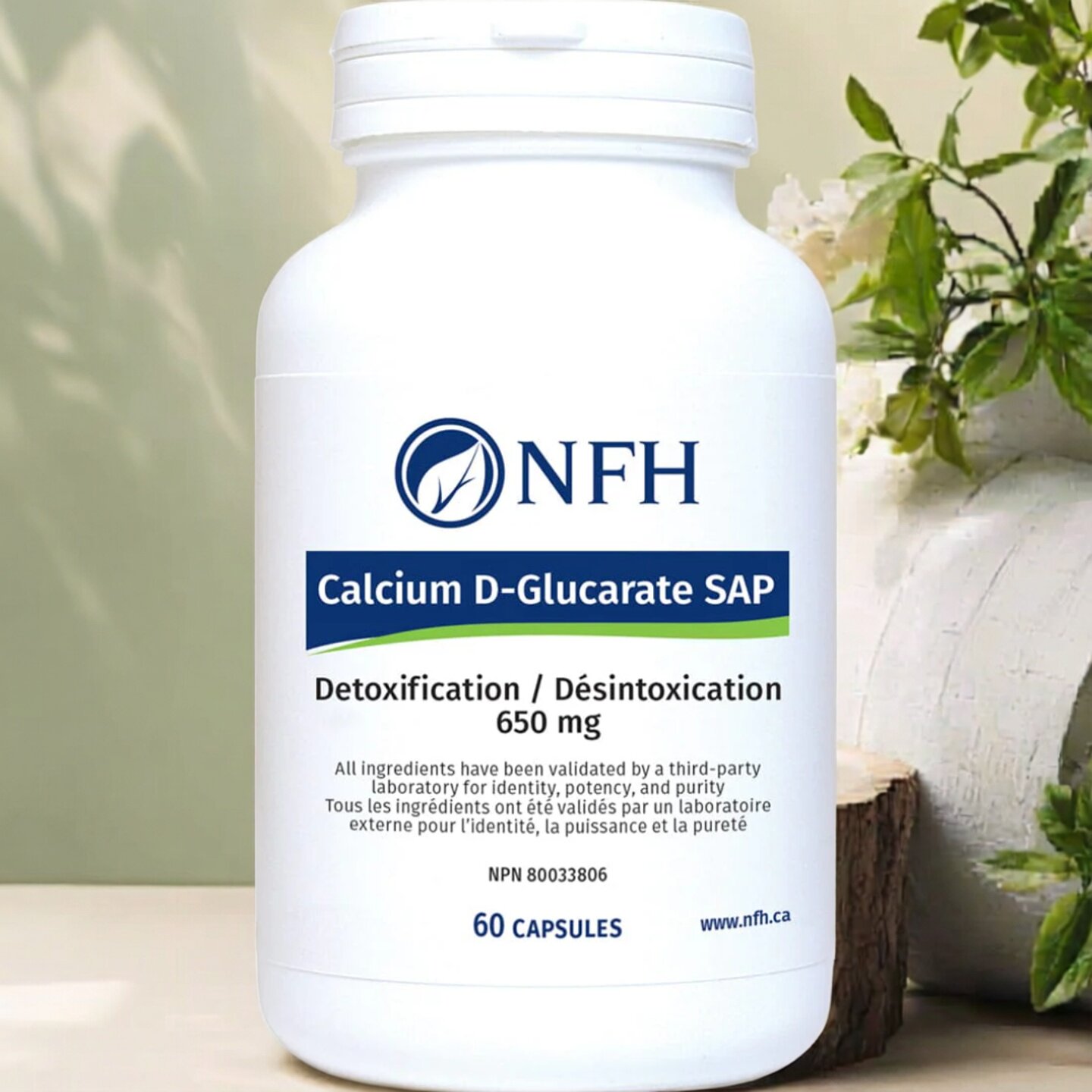 现货 加拿大 NFH Calcium D-Glucarate 钙D-葡萄糖酸盐 代谢支持