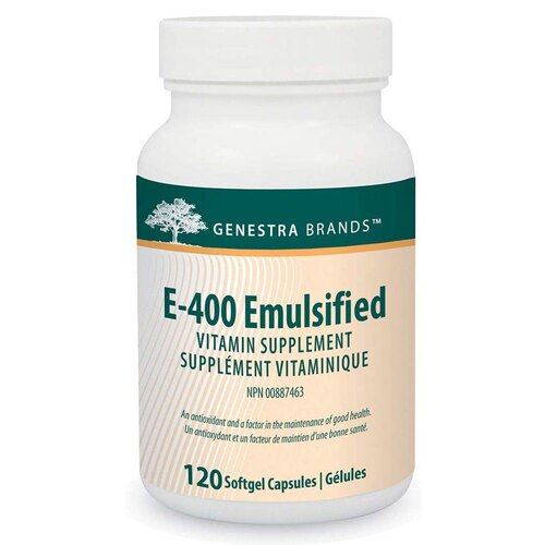 加拿大 Genestra E-400 Emulsified 乳化维生素E胶囊 120粒