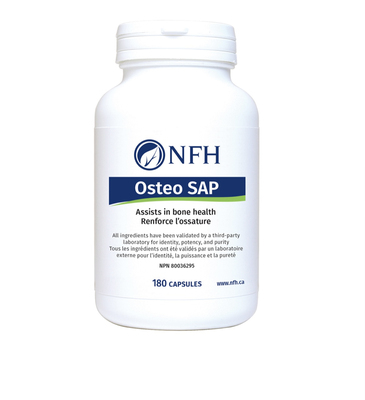 加拿大NFH Osteo SAP 帮助骨骼健康骨质发育稳定治liao骨疏180粒