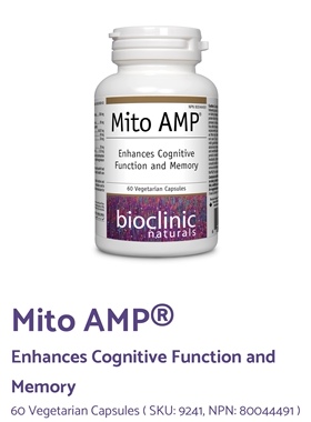 加拿大 Bioclinic MitoAMP 线粒体支持 认知支持 60粒