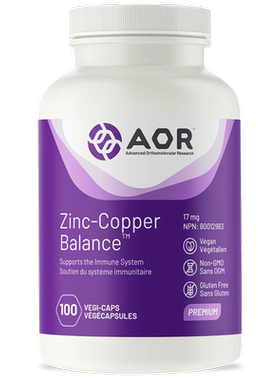 现货 加拿大 AOR Zinc-Copper Balance 锌铜平衡 好吸收锌补充剂